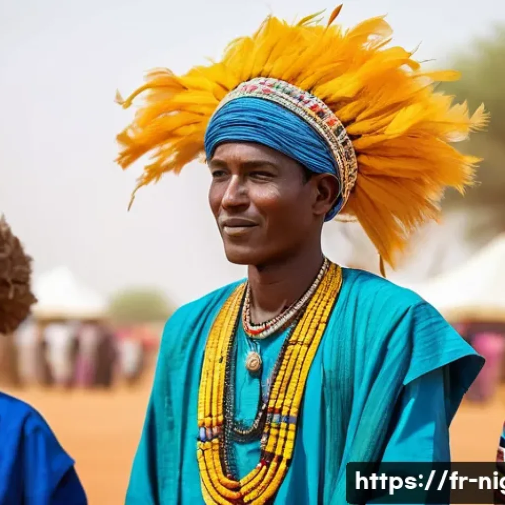 니제르에서 현지 축제 참여 방법 - **A vibrant scene at the Cure Sal&eacute;e (Gerewol) festival in Niger.** Focus on Wodaab&eacute; and Bororo men, ...